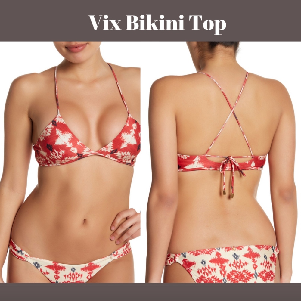 NWT $99 ViX Kali Printed Bikini Top‎ [ SZ Medium ]